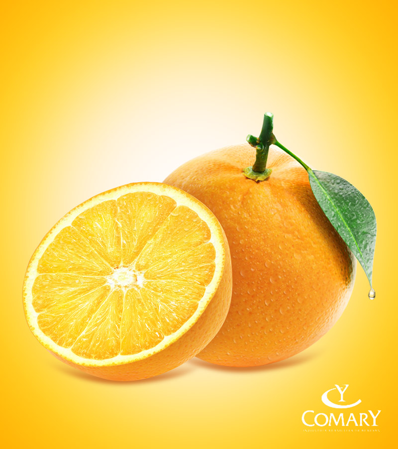 Embalagem 3D Frutas Comary sabor laranja