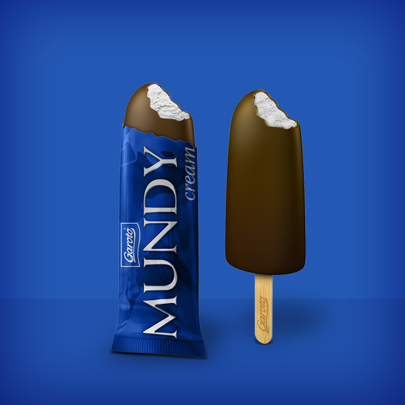 Mockup 3D de embalagem Mundy Nestlé